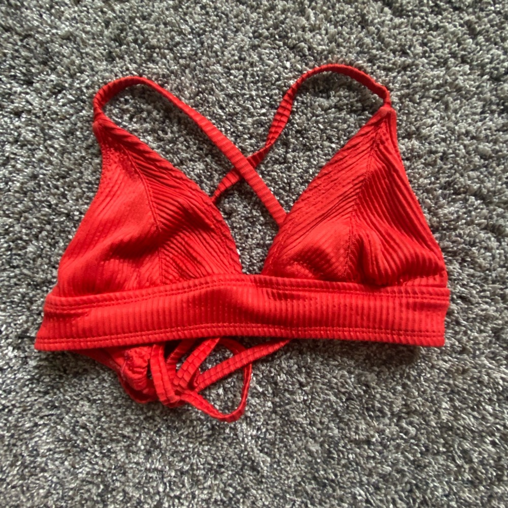 Target red triangle bikini top